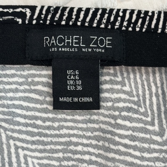 Black and White Rachel Zoe A-Line skirt size 6 - Picture 4 of 5